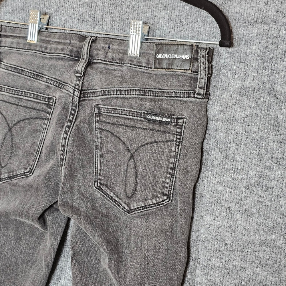 Calvin Klein Jeans CKJ 011 Skinny Gray Denim 27x30 Style 42BA508 Charcoal Mens - Picture 12 of 16